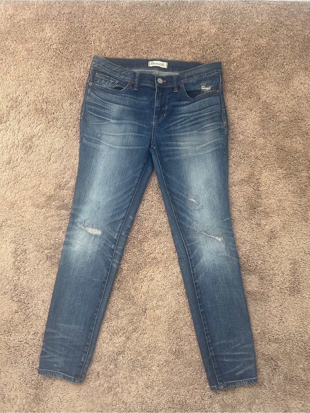 Madewell Skinny Skinny Medium Wash Jeans with Light Distressing Size 29